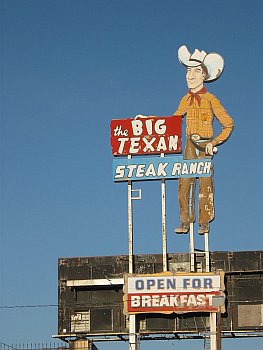 USA - Amarillo TX - Big Texan Sign (20 Apr 2009) Header